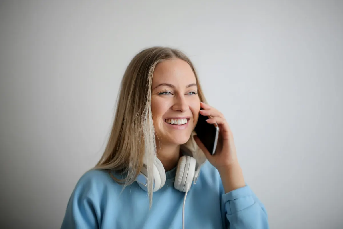 Person talking on phone